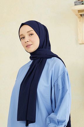 شال سرمه ای زنانه پنبه ای Bonjela - کد 795686815