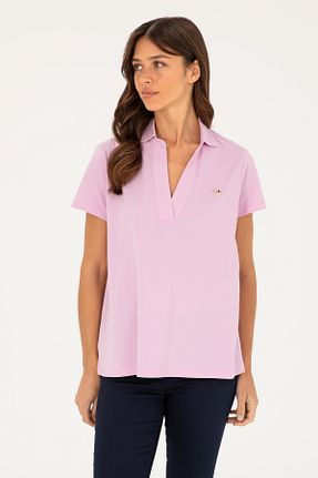 پولوشرت صورتی زنانه پارچه U.S. Polo Assn. - کد 846671830