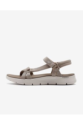 صندل بژ زنانه پاشنه تخت Skechers - کد 803383414