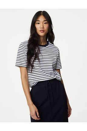 تیشرت سفید زنانه رگولار Marks & Spencer - کد 827824013