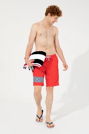شلوارک ساحلی قرمز مردانه پلی استر U.S. Polo Assn. - کد 435961853