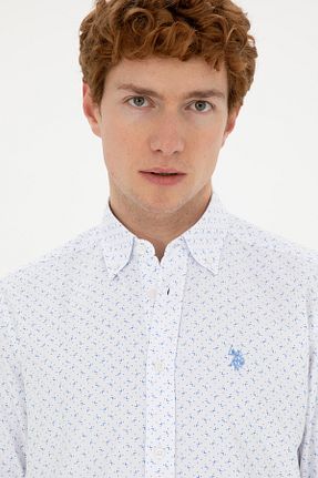 پیراهن سفید مردانه یقه پیراهنی U.S. Polo Assn. - کد 833124099