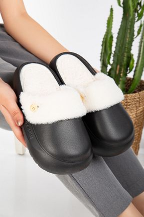 دمپائی خانگی مشکی زنانه پلی اورتان PLN SHOES - کد 862040055