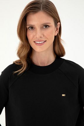 سوئیشرت مشکی زنانه ساده U.S. Polo Assn. - کد 860708862