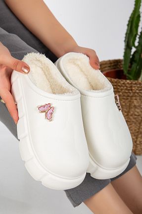 دمپائی خانگی سفید زنانه پلی اورتان PLN SHOES - کد 859869777