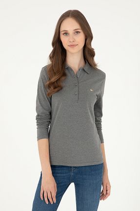 سوئیشرت طوسی زنانه ساده U.S. Polo Assn. - کد 859238993