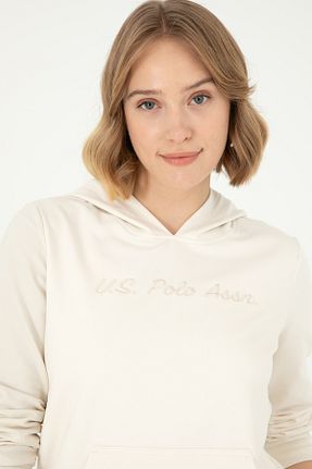 سوئیشرت بژ زنانه ساده U.S. Polo Assn. - کد 853464293