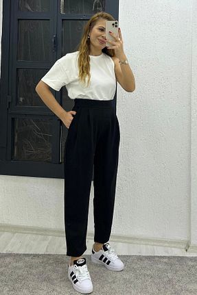 شلوار مشکی زنانه پارچه İrka Moda - کد 794145161