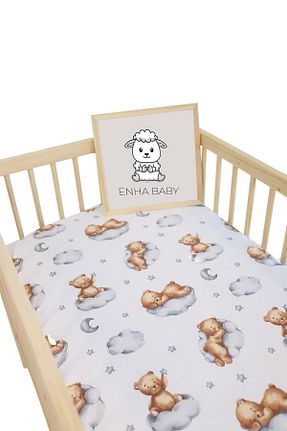 ملحفه کودک و نوزاد سفید پنبه ای ENHA BABY - کد 816101221