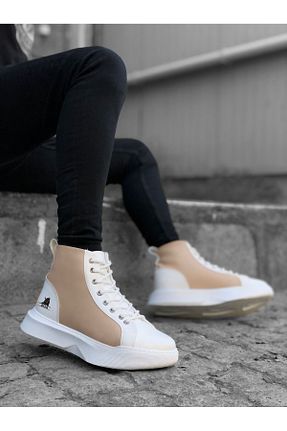 بوت / نیم بوت بژ مردانه چرم مصنوعی BOA - کد 378866153