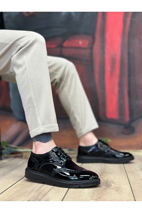 کفش اسنیکر مشکی مردانه بند دار BESKAR - کد 824659655