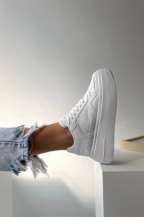 کفش اسنیکر سفید زنانه بند دار Mupa Shoes - کد 170911533