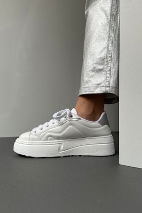 کفش اسنیکر سفید زنانه بند دار Mupa Shoes - کد 813014973