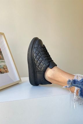 کفش اسنیکر مشکی زنانه بند دار Mupa Shoes - کد 169982356