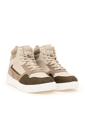 کفش اسنیکر خاکی مردانه بند دار U.S. Polo Assn. - کد 859930521