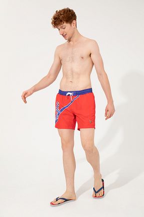 شلوارک ساحلی قرمز مردانه پلی استر U.S. Polo Assn. - کد 435961758