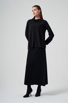 ست بالاتنه و پائین تنه مشکی زنانه تریکو MissWhence - کد 862129016