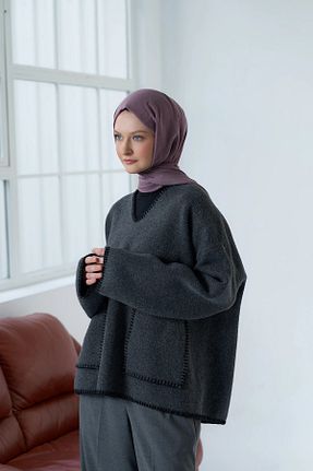 شال بنفش زنانه پنبه پلی استر Modakaşmir - کد 811112032