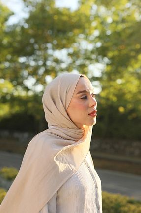 شال خاکی زنانه پنبه پلی استر Genel Markalar - کد 862171842