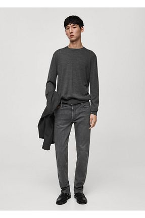 پلیور بنفش مردانه ساده MANGO Man - کد 850085496