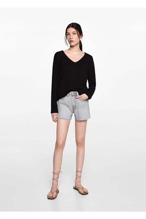 پلیور مشکی زنانه ساده MANGO Teen - کد 847045166