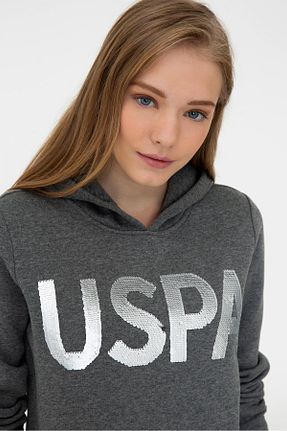 سوئیشرت طوسی زنانه ساده U.S. Polo Assn. - کد 145089666