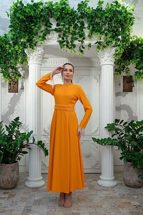 لباس نارنجی زنانه بافتنی YAFA CLOTHING & ACCESSORIES - کد 807792765