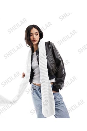 شال گردن سفید زنانه تریکو Sheilar - کد 862234638