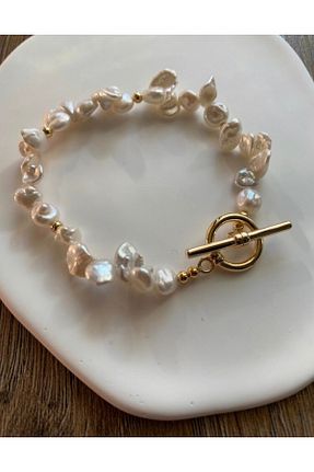 دستبند مروارید طلائی مروارید آب شیرین dalya - کد 862410628