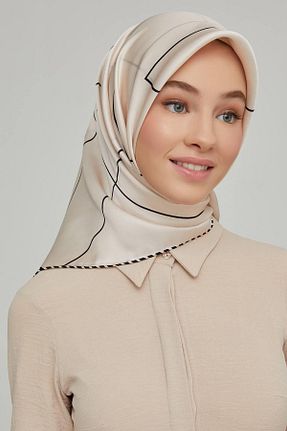 روسری سفید کرپ ساتن ابریشم Armine - کد 316435126