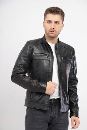 کاپشن مشکی مردانه اسلیم فیت MALVİNEYU - کد 862320066