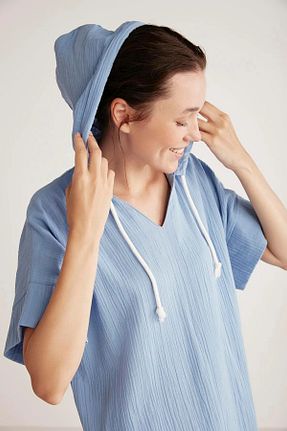ست لباس راحتی آبی زنانه لیسانس دار	 Penye Mood - کد 862326995