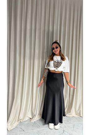 دامن مشکی زنانه ساتن Butik - کد 852477927
