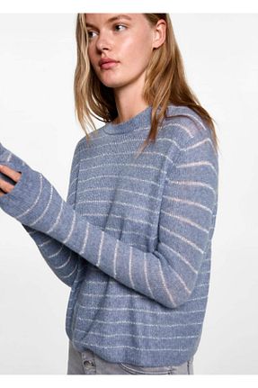 پلیور آبی زنانه رگولار MANGO Teen - کد 856076431