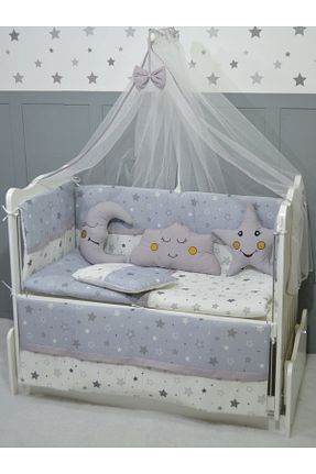 ست لحاف و روکش لحاف و روکش بالش کودک و نوزاد طوسی 60 x 120 FISTIK BEBE - کد 347606128