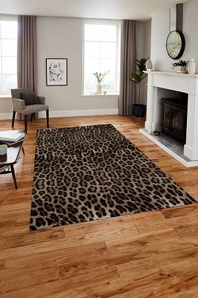فرش قهوه ای قابل شستشو Napoli Home - کد 862354257