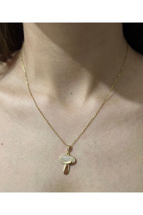 گردنبند استیل ( فولاد ) طلائی زنانه استیل (فولاد) MOD10 - کد 862360268