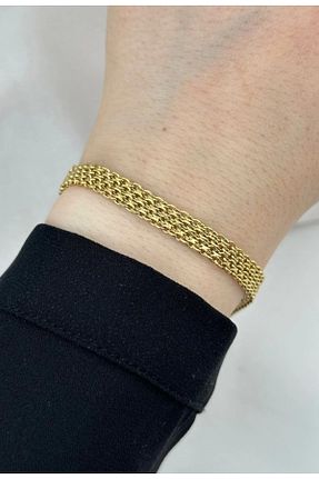 دستبند استیل (فولاد) طلائی زنانه استیل (فولاد) takinintonlari - کد 862380231