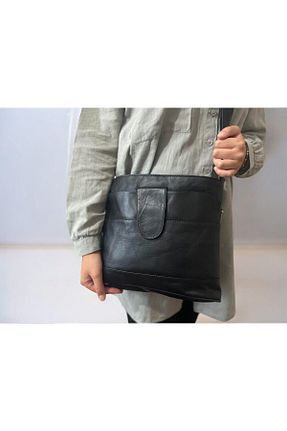 کیف دوشی مشکی زنانه چرم خالص Sir Cliffson - کد 829128067