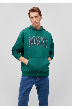 سوئیشرت سبز مردانه ساده Mavi - کد 771365180