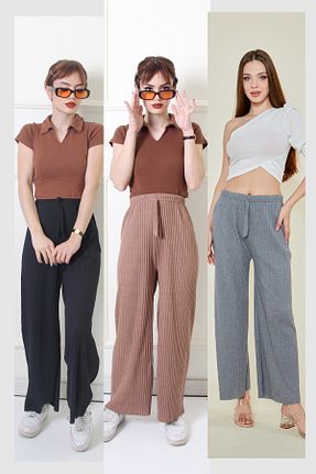 پائین تنه راحتی مشکی زنانه پنبه پلی استر RTBUTİK - کد 862400796