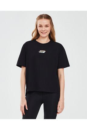 تیشرت مشکی زنانه Loose Skechers - کد 809627127