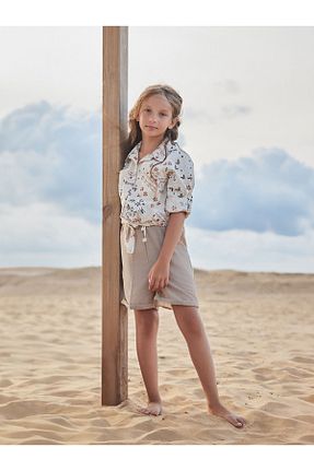 پیراهن قهوه ای بچه گانه رگولار Civil Girls - کد 816649888