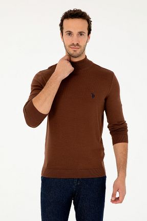 پلیور قهوه ای مردانه ساده U.S. Polo Assn. - کد 862426295