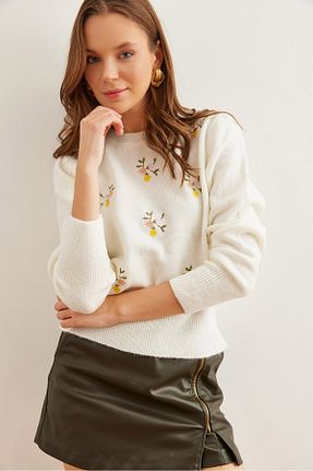 پلیور نباتی زنانه رگولار Olalook - کد 861890845