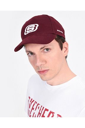 کلاه اسپرت زرشکی زنانه پنبه ای Skechers - کد 98291038