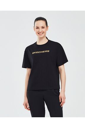 تیشرت مشکی زنانه رگولار Skechers - کد 812563221