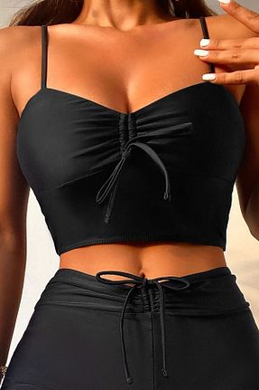 بالاتنه بیکینی مشکی زنانه ساده Angelsin - کد 701535308
