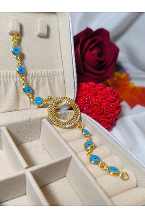دستبند استیل (فولاد) زرد زنانه روکش طلا Rain Cloud - کد 862464829