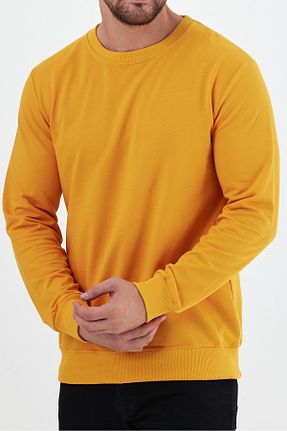 سوئیشرت زرد مردانه ساده Densmood - کد 862442824